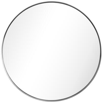 Empire Art Direct PSM-40704-3030R Ultra Brushed Silver Stainless Steel Round Wall Mirror 