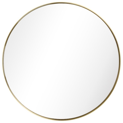Empire Art Direct PSM-40104-3030R Ultra Brushed Gold Stainless Steel Round Wall Mirror 