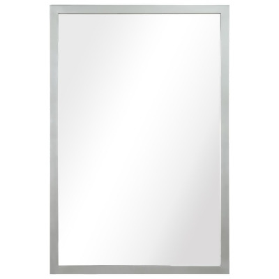 Empire Art Direct PSM-60506-2030 Contempo Polished SIlver Stainless Steel rectangular Wall Mirror 