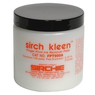 Sirchie SIR-FPT900A Sirch Kleen Fingerprint Ink Remover Pads - Set of 100 