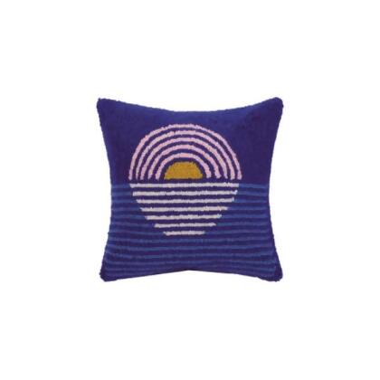 Peking Handicraft 30EO153C14SQ 14 x 14 in. Sunset Polyester Filler Hook Pillow 