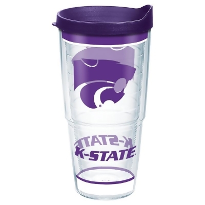 Tervis 8056714 24 oz. Collegiate Kansas State Wildcats BPA Free Insulated Tumbler - Clear & Purple 