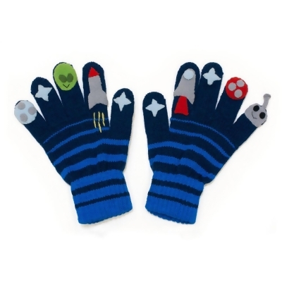 Kidorable GLOVE-SPACE M 100 Percent Acrylic Blue Space Hero Gloves - Medium - Age 3-6 