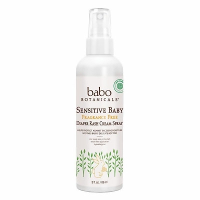 Babo Botanicals 238035 3 oz Sensitive Baby Fragrance Free Diaper Spray 