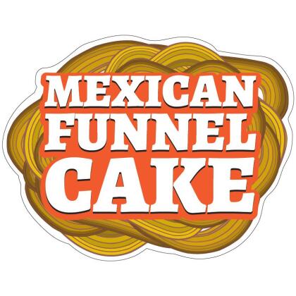 SignMission 8 in. Decal Concession Stand Food Truck Sticker - Mexican Funnel Cake