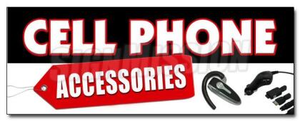 SignMission 12 in. Cell Phones Accessories Decal Sticker - Mobile Wireless Chargers Cases