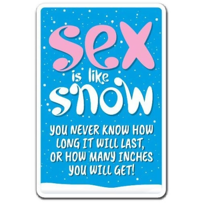 SignMission 5 x 7 in. Sex is Like Snow Decal - Adult Sex Snow Relationship 