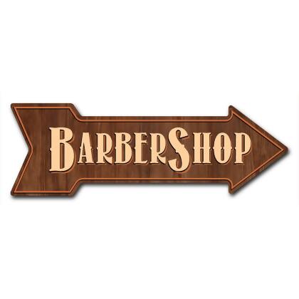 SignMission 10 x 30 in. Indoor & Outdoor Decor Direction Sticker Vinyl Wall Decals - Barber Shop - 24 in.