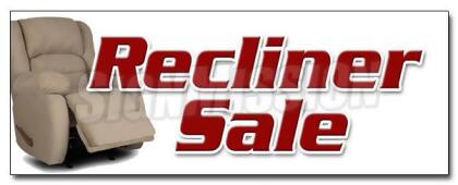 SignMission 48 in. Recliner Sale Decal Sticker - Furniture Chairs Sofa Coffee Tables Lazyboy 