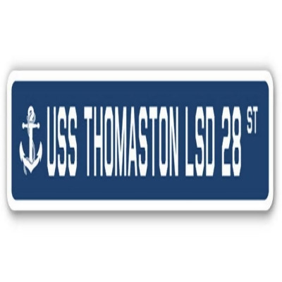 SignMission USS Thomaston LSD 28 Street Sign Decal - US Navy Ship Veteran Sailor Gift 