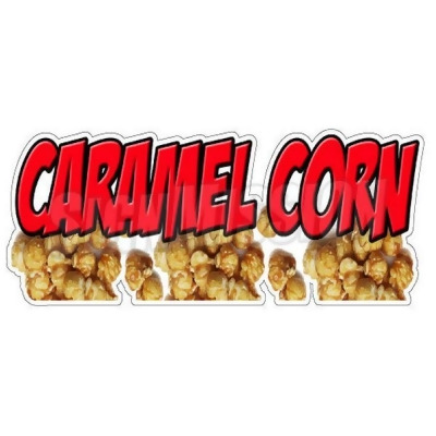 SignMission Caramel Corn Concession Decal Sticker - Stand Popcorn Machine New 