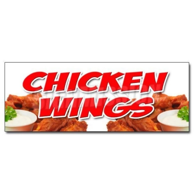 SignMission 12 in. Chicken Wingsdecal Sticker Crispy Spicy Buffalo Hot Dipping Sauce 