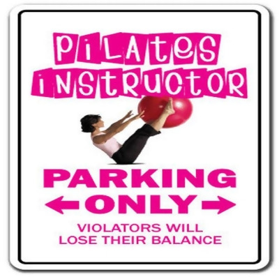 SignMission 7 in. Pilates Instructor Decal - Parking Yoga Gym Workout Exercise Teacher 