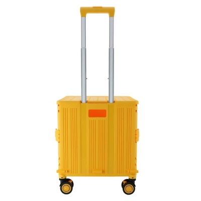 Jiallo SW2220OR Jiallo Foldable Utility Crate with 360 Spinner Wheels & Telescopic Handle (Orange Color) 