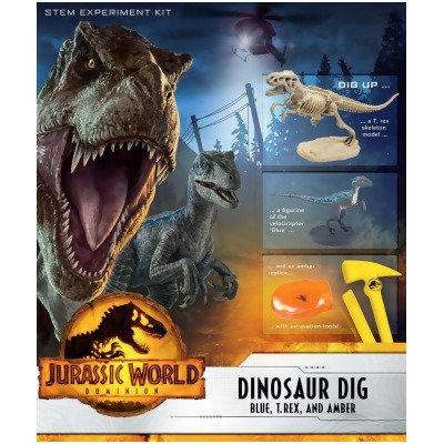 Thames & Kosmos 556001 Jurassic World Dominion Dinosaur Dig - Blue, T Rex & Amber 