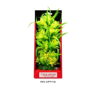 Aquatop 810074880176 Vibrant Aquarium Passion Plant - Yellow - 10 in. - All