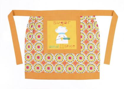 Peking Handicraft 02ECT03HC 22 x 22.5 in. Sugar & Spice Half Apron, Pack of 2 