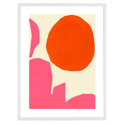 Safavieh WLA2049A 18 x 24 in. Mojave Sunrise Framed Wall Art - Tangerine & Pink 