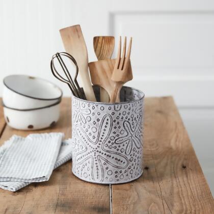 CTW Home 370678 Wildflowers Stamped Metal Utensil Holder 