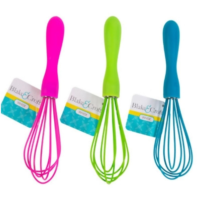 Regent Products G25983 8 in. Silicone & Plastic Handle Whisk, 3 Assorted Color 