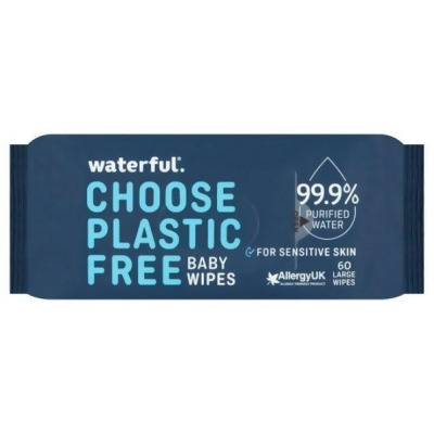 Waterful KHRM02206562 Water Baby Wipes - 60 Count 