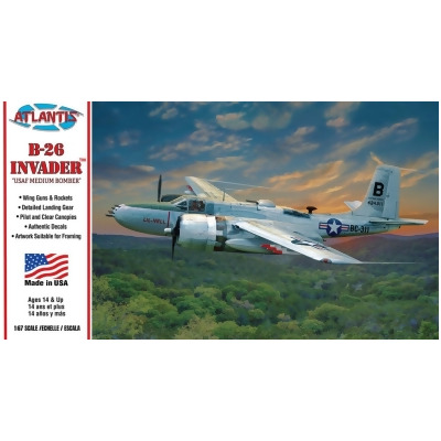 Atlantis Models AANM6818 1 by 67 Scale B-26 Invader Bomber Models Accessories 