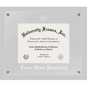 Campus Images Tx956lcc1411 Texas State University Lucent Clear-Over-Clear Diploma Frame - All