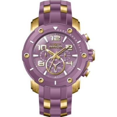 Invicta 40805 Mens Pro Diver Quartz Multifunction Dial Watch, Gold & Purple 