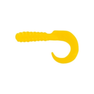 Big Bite Baits Ctg206-100 2 in. Curl Tail Grub Yellow Fishing Lure - Pack of 100 - All
