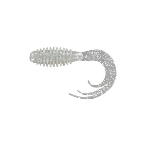 Big Bite Baits Rttg212 2 in. Ring Triple Tip Grub Glow Silver Fishing Lure - Pack of 10 - All