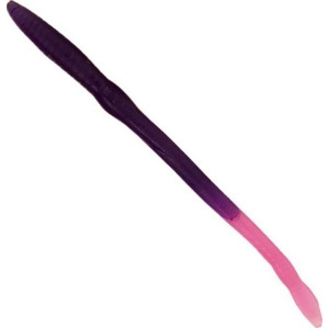Creme Lure 168-50-7 6 in. Scoundrel Worms, Grape with Pink Tail - Bag of 20 - All