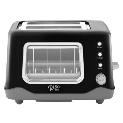 Rise by Dash 6065231 7.9 x 12.2 x 9.5 in. Metal Black 2 Slot Toaster