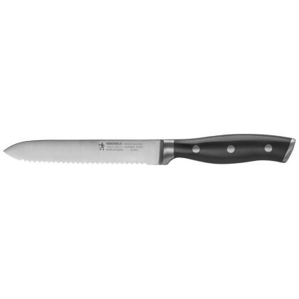 Henckels 6063517 5 in. Black & Silver Stainless Steel Utility Knife, Satin 
