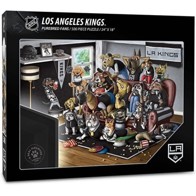 YouTheFan 2505145 NHL Los Angeles Kings Purebred Fans Puzzle - A Real Nailbiter - 500 Piece 
