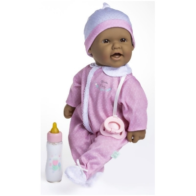 JC Toys Group 15037 16 in. La Baby Soft Body Baby Doll with Pacifier & Magic Bottle, Pink & White 