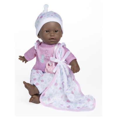 JC Toys Group 13114 11 in. La Baby Mini Soft Body Baby Doll with Blanket & Pacifier, Pink & White 