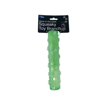Kole Imports DI732-4 Glow In The Dark Squeaky Branch Toy - Pack of 4 