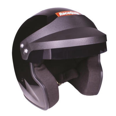 RaceQuip 256003 OF20 SA2020 Gloss Black Open Face Helmets - Medium 