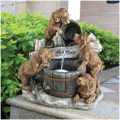 Design Toscano SH382614 Puppy Pail Pour Garden Fountain 