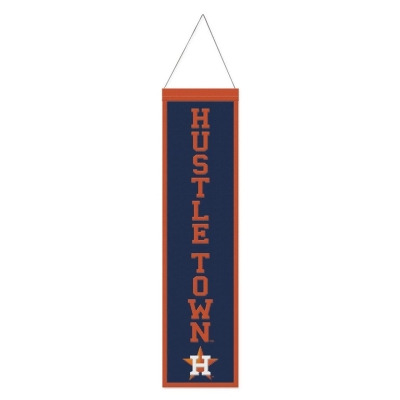 Wraft Fanatics 9416647723 8 x 32 in. MLB Heritage Slogan Design Houston Astros Wool Banner 