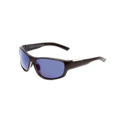 Coyote Vision USA Salty black-blue mirror Performance Polarized Sunglasses, Black & Blue Mirror 