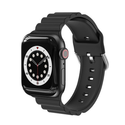 Odash SD03-BLK-42 Silicone Sports Band for 42, 44 & 45mm Apple Watch - Black 