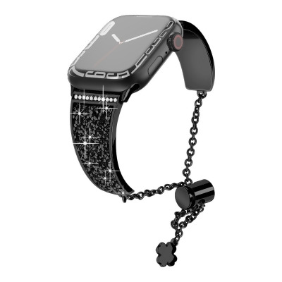 Odash SD16-BLK41 Metal Bling Band with Crystals for 38, 40 & 41mm Apple Watch - Black 