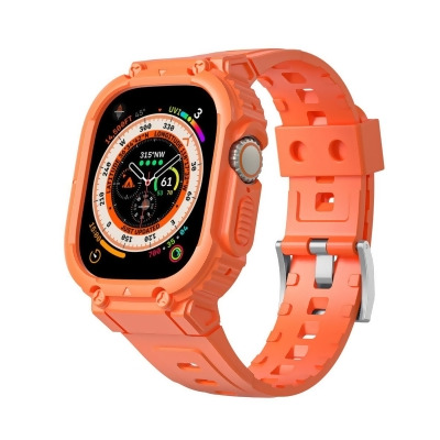 Odash SD15-ORG49 Band with Bumper Case for Ultra 49mm Apple Watch - Orange 