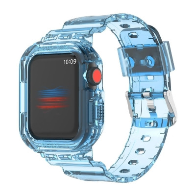 Odash SD12-TBLU-42 Band with Bumper Case for 44mm & 45mm Apple Watch - Transparent Blue 