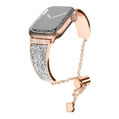 Odash SD16-RGLD45 Metal Bling Band with Crystals for 42, 44 & 45mm Apple Watch - Rose Gold 