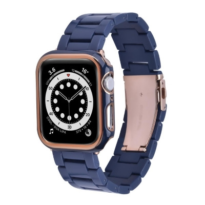 Odash VL40-BC-BLU45 Resin Band with Bumper Case for 44mm Apple Watch - Blue 