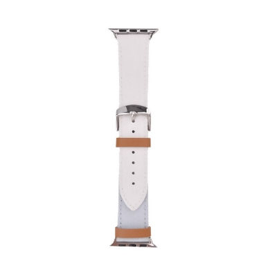 Odash VLL304-GL5-45 Leather Band for 42, 44 & 45mm Apple Watch - White GL5 