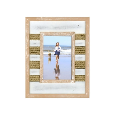 Timeless Frames 51156 Timeless Frames 51156 4X6 NAUTICAL ROPE WHITE TABLE TOP PICTURE FRAME 
