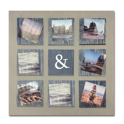 Timeless Frames 51152 Timeless Frames 21X21 COLLAGE FRAME BLUE GRAY WALL HANGING PICTURE FRAME 